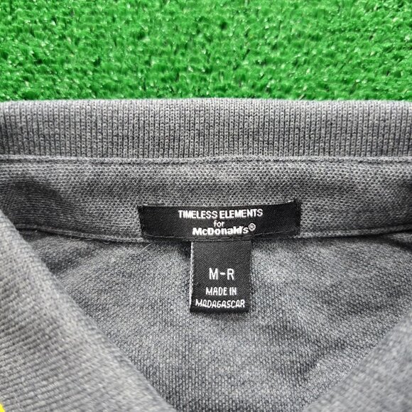 Mcdonalds Employee Polo Shirt Womens Medium Gray Short Sleeve Uniform Work Wear - Picture 6 of 8